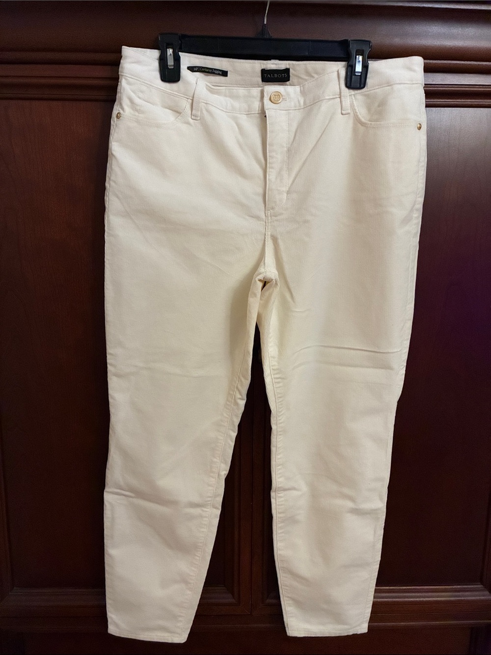 Talbots Cream Straight-Leg corduroy Women's Jegging